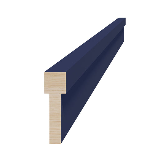 STKM8-SB  Stacking Molding - Shaker Style - Blue   96"W x 2-1/2"H x 3/4"D