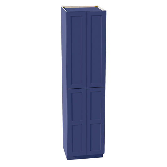 TP2496-SB  Tall Shelf Pantry Cabinet 4 Door & 6 Sheleves - Shaker Style - Blue   24" W x 96"H x 24"D