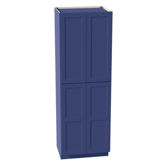 TP3090-SB  Tall Shelf Pantry Cabinet 2 Door & 6 Sheleves - Shaker Style - Blue   30" W x 90"H x 24"D