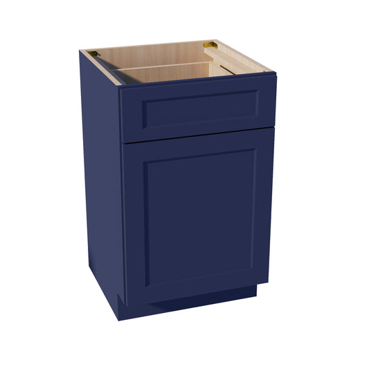 VB1221-SB  Vanity Base Cabinet 1 Door & 1 Drawer - Shaker Style - Blue   12"W x 34-1/2"H x 21"D