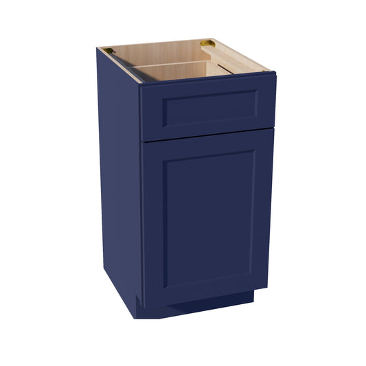 VB1821-SB  Vanity Base Cabinet 1 Door & 1 Drawer - Shaker Style - Blue   18"W x 34-1/2"H x 24"D