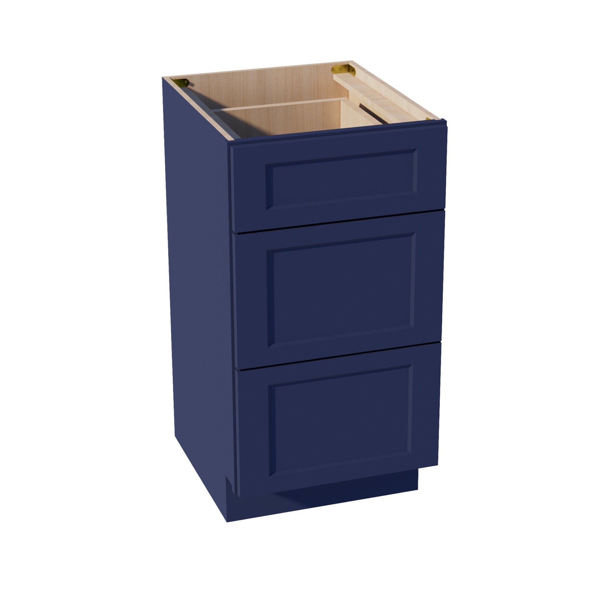 VDB1821-SB  Vanity Base Cabinet 3 Drawers - Shaker Style - Blue   18"W x 34-1/2"H x 21"D