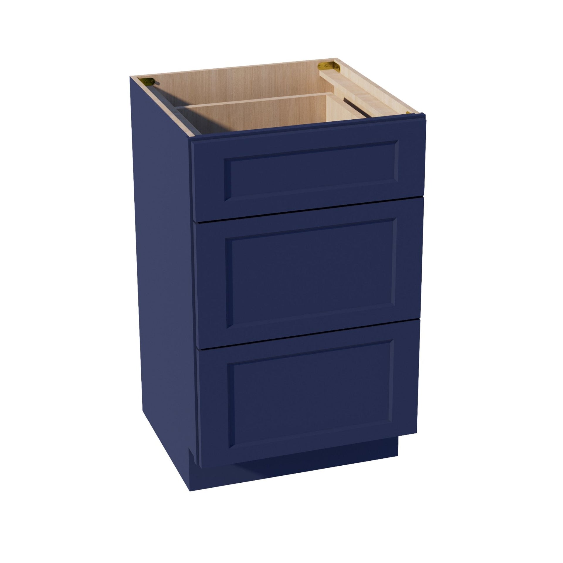 VDB2121-SB  Vanity Base Cabinet 3 Drawers - Shaker Style - Blue   21"W x 34-1/2"H x 21"D