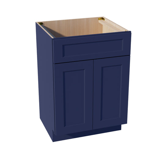 VSB2421-SB  Vanity Sink Base 1 False Drawer & 2 Doors - Shaker Style - Blue   24"W x 34-1/2"H x 21"D