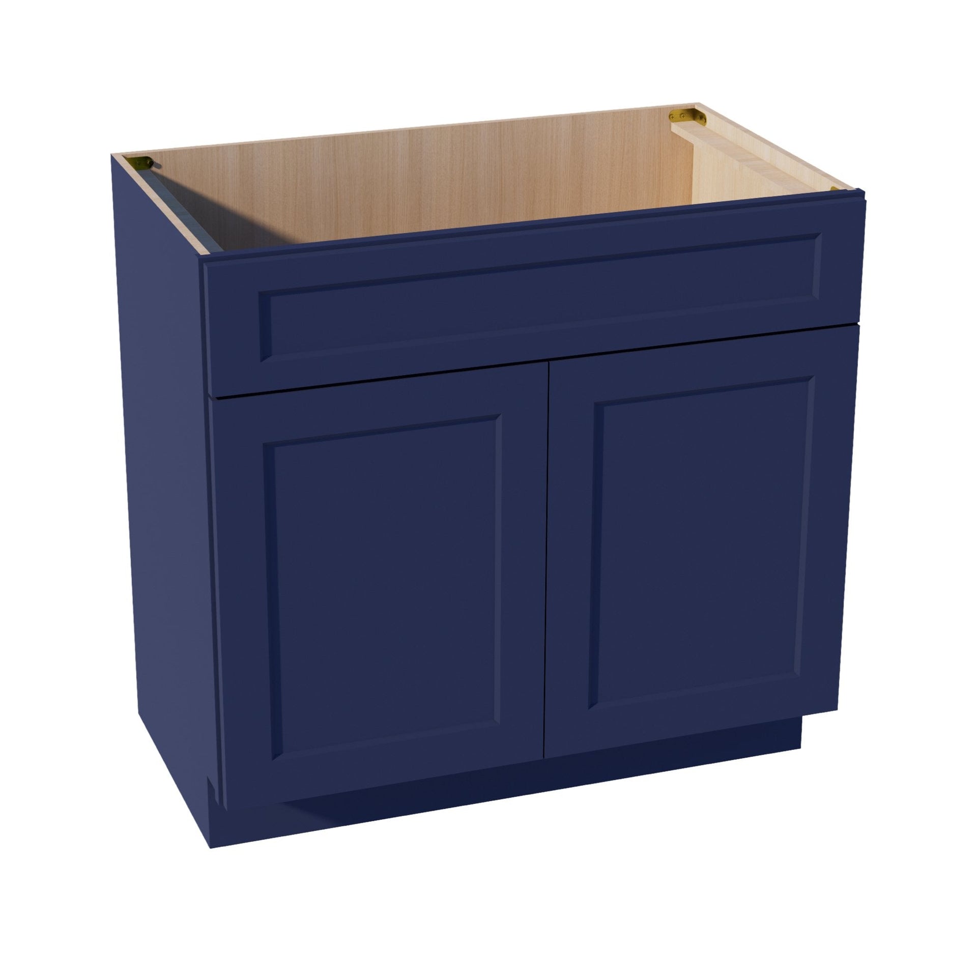 VSB3621-SB  Vanity Sink Base 1 False Drawer & 2 Doors - Shaker Style - Blue   36"W x 34-1/2"H x 21"D