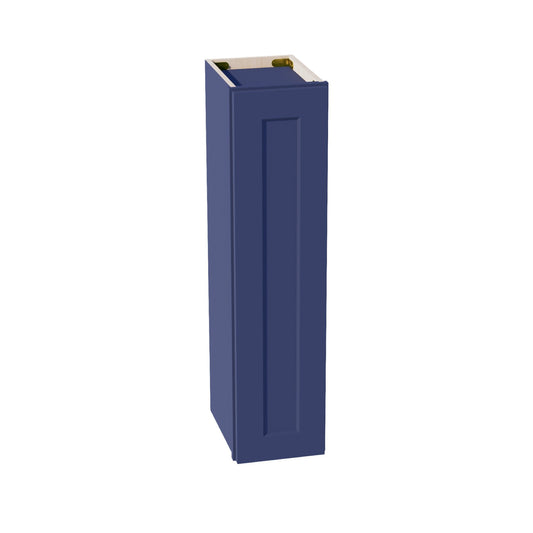 W0936-SB  Wall Cabinet 1 Door & 2 Shelves - Shaker Style - Blue   09"W x 36"H x 12"D