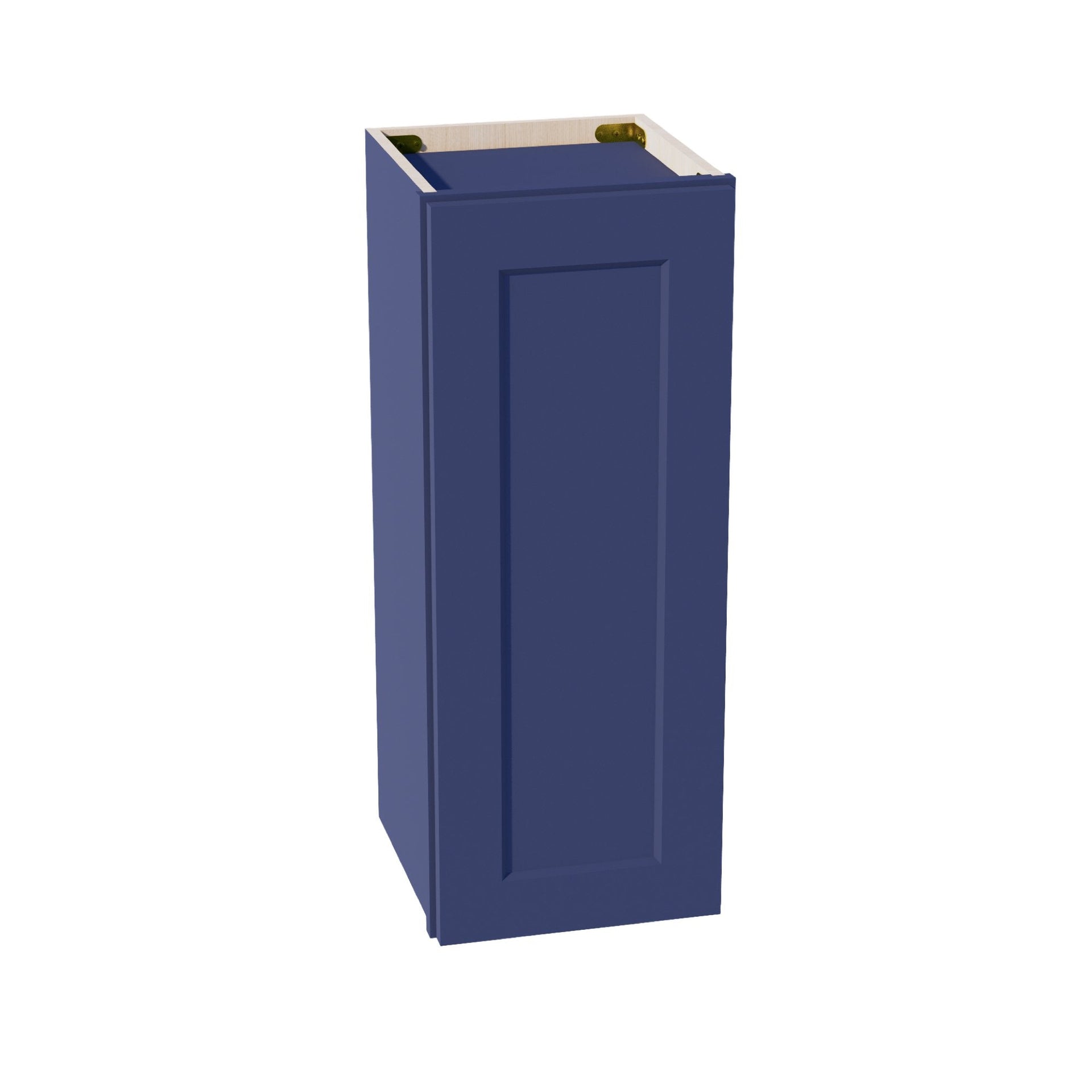 W1230-SB  Wall Cabinet 1 Door & 2 Shelves - Shaker Style - Blue   12"W x 30"H x 12"D
