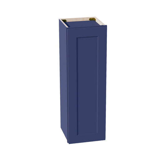 W1236-SB  Wall Cabinet 1 Door & 2 Shelves - Shaker Style - Blue   12"W x 36"H x 12"D