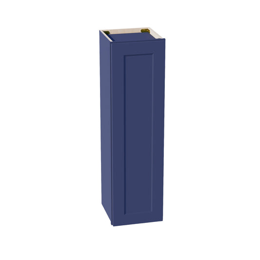 W1242-SB  Wall Cabinet 1 Door & 2 Shelves - Shaker Style - Blue   12"W x 42"H x 12"D