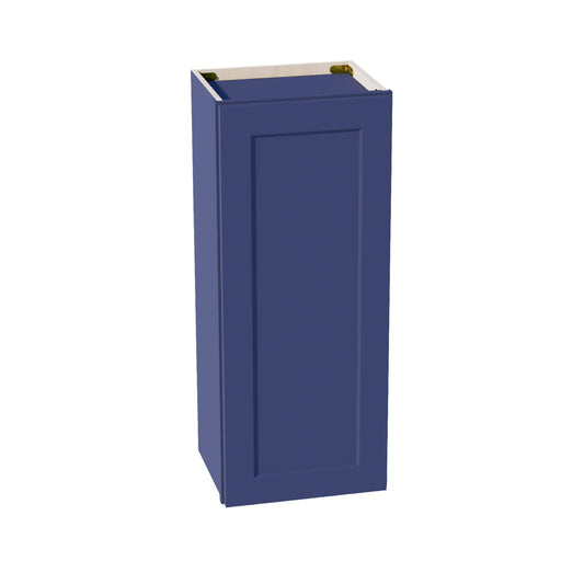 W1536-SB  Wall Cabinet 1 Door & 2 Shelves - Shaker Style - Blue   15"W x 36"H x 12"D