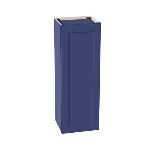 W1542-SB  Wall Cabinet 1 Door & 2 Shelves - Shaker Style - Blue   15"W x 42"H x 12"D