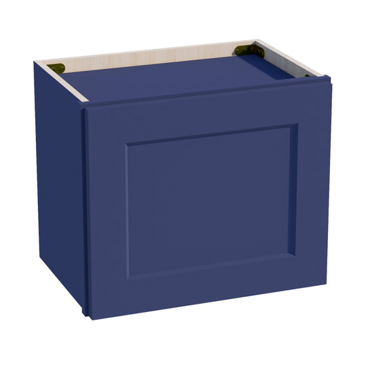 W1815-SB  Wall Cabinet 1 Door & 2 Shelves - Shaker Style - Blue   18"W x 15"H x 12"D