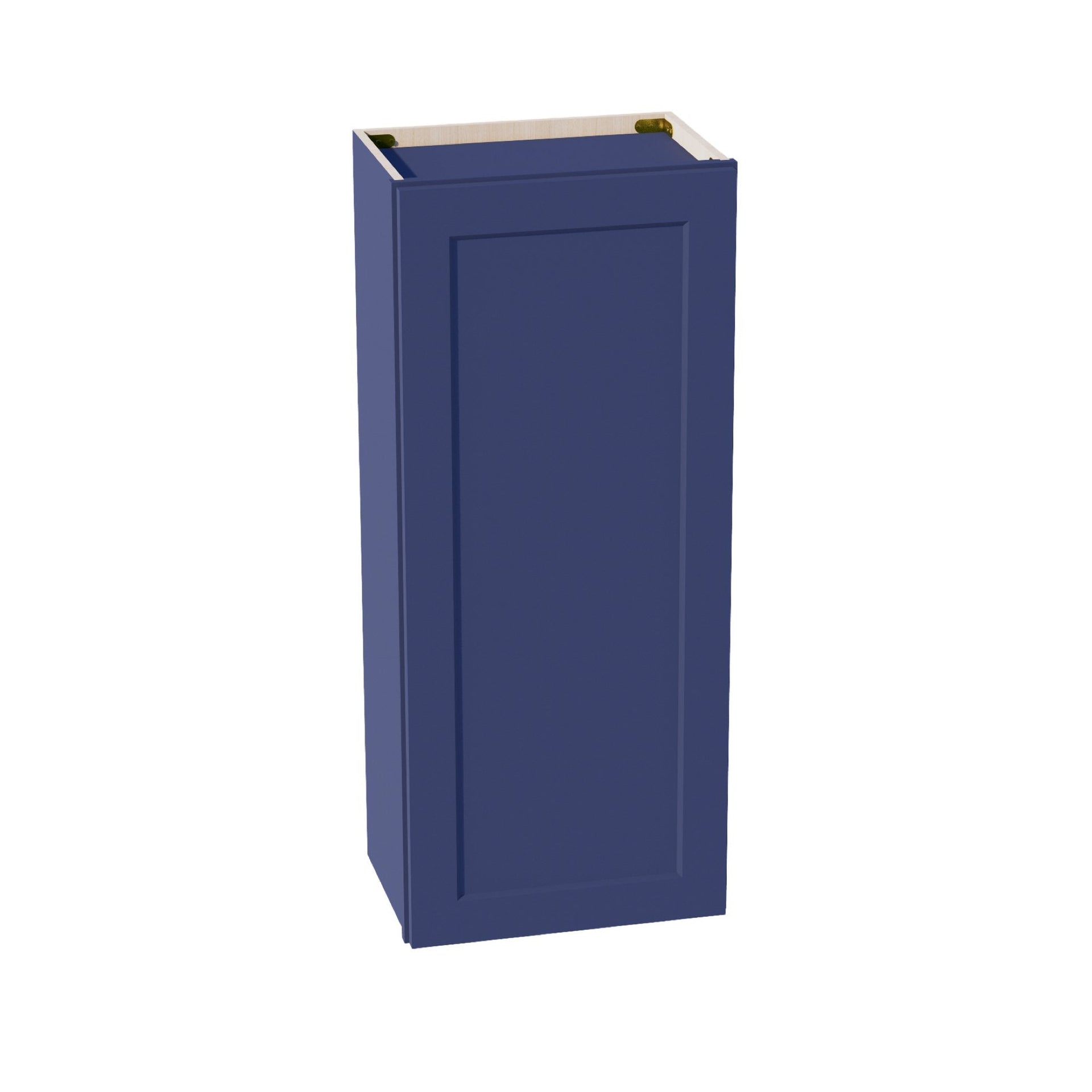 W1842-SB  Wall Cabinet 1 Door & 2 Shelves - Shaker Style - Blue   18"W x 42"H x 12"D