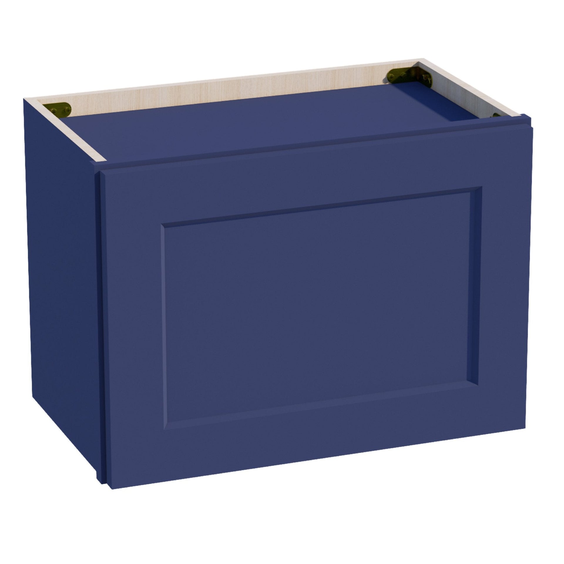 W2115-SB  Wall Cabinet 1 Door & 2 Shelves - Shaker Style - Blue   21"W x 15"H x 12"D