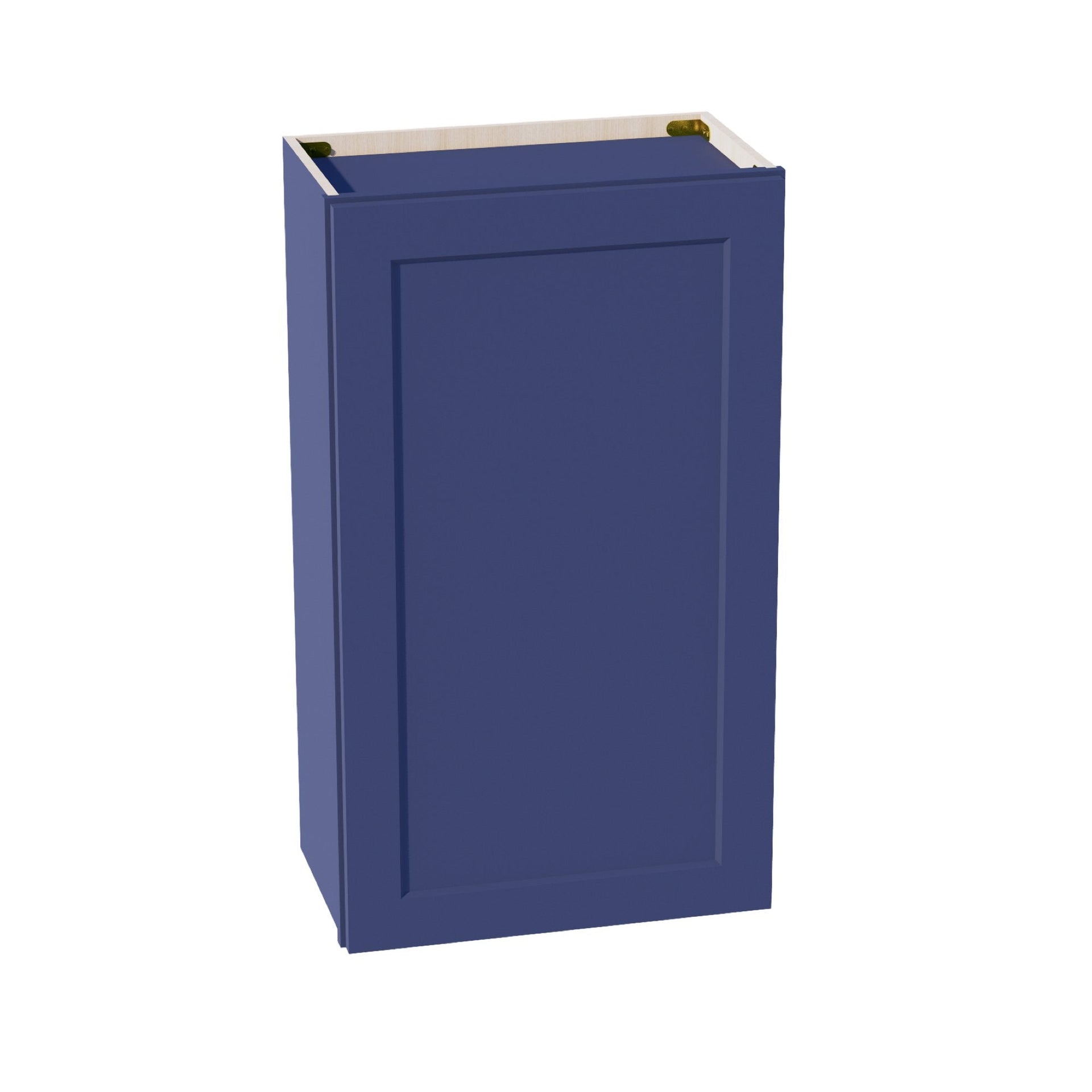 W2136-SB  Wall Cabinet 1 Door & 2 Shelves - Shaker Style - Blue   21"W x 36"H x 12"D