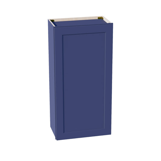 W2142-SB  Wall Cabinet 1 Door & 2 Shelves - Shaker Style - Blue   21"W x 42"H x 12"D