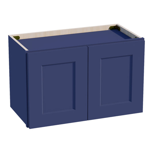 W2415-SB  Wall Cabinet 2 Doors & 2 Shelves - Shaker Style - Blue   24"W x 15"H x 12"D