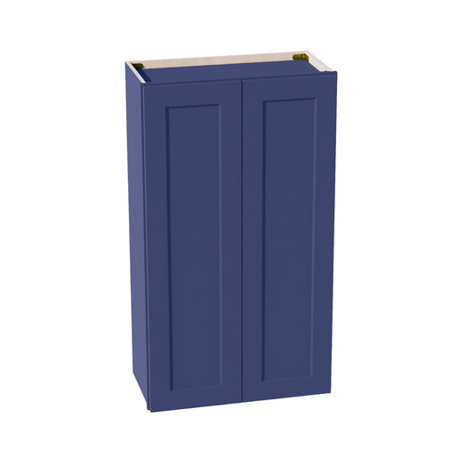 W2442-SB  Wall Cabinet 2 Doors & 2 Shelves - Shaker Style - Blue   24"W x 42"H x 12"D
