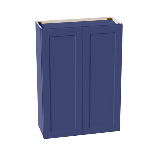 W3042-SB  Wall Cabinet 2 Doors & 2 Shelves - Shaker Style - Blue   30"W x 42"H x 12"D