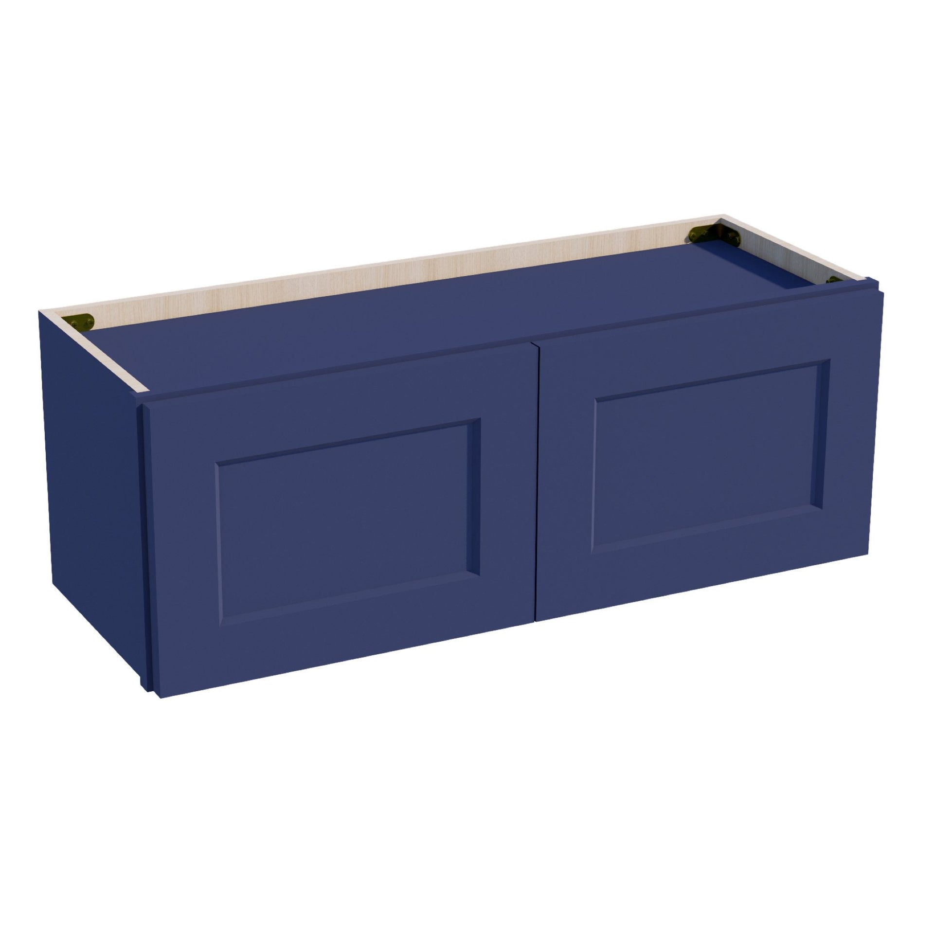 W3312-SB  Wall Cabinet 2 Doors & 2 Shelves - Shaker Style - Blue   33"W x 12"H x 12"D