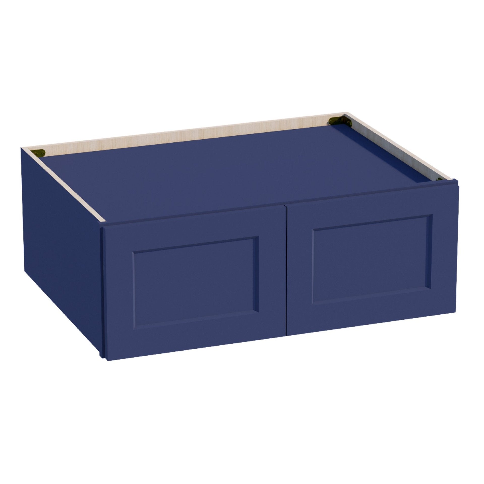 W331224-SB  Wall Cabinet 2 Doors & 2 Shelves - Shaker Style - Blue   33"W x 12"H x 24"D