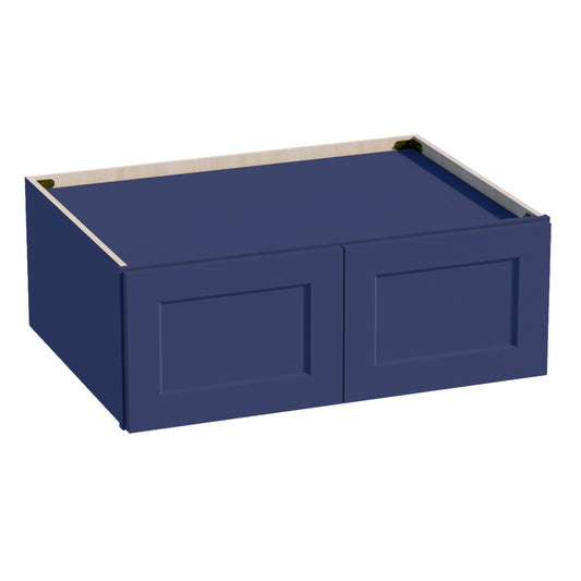 W331224-SB  Wall Cabinet 2 Doors & 2 Shelves - Shaker Style - Blue   33"W x 12"H x 24"D