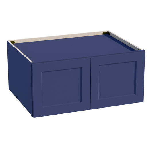 W331524-SB  Wall Cabinet 2 Doors & 2 Shelves - Shaker Style - Blue   33"W x 15"H x 12"D