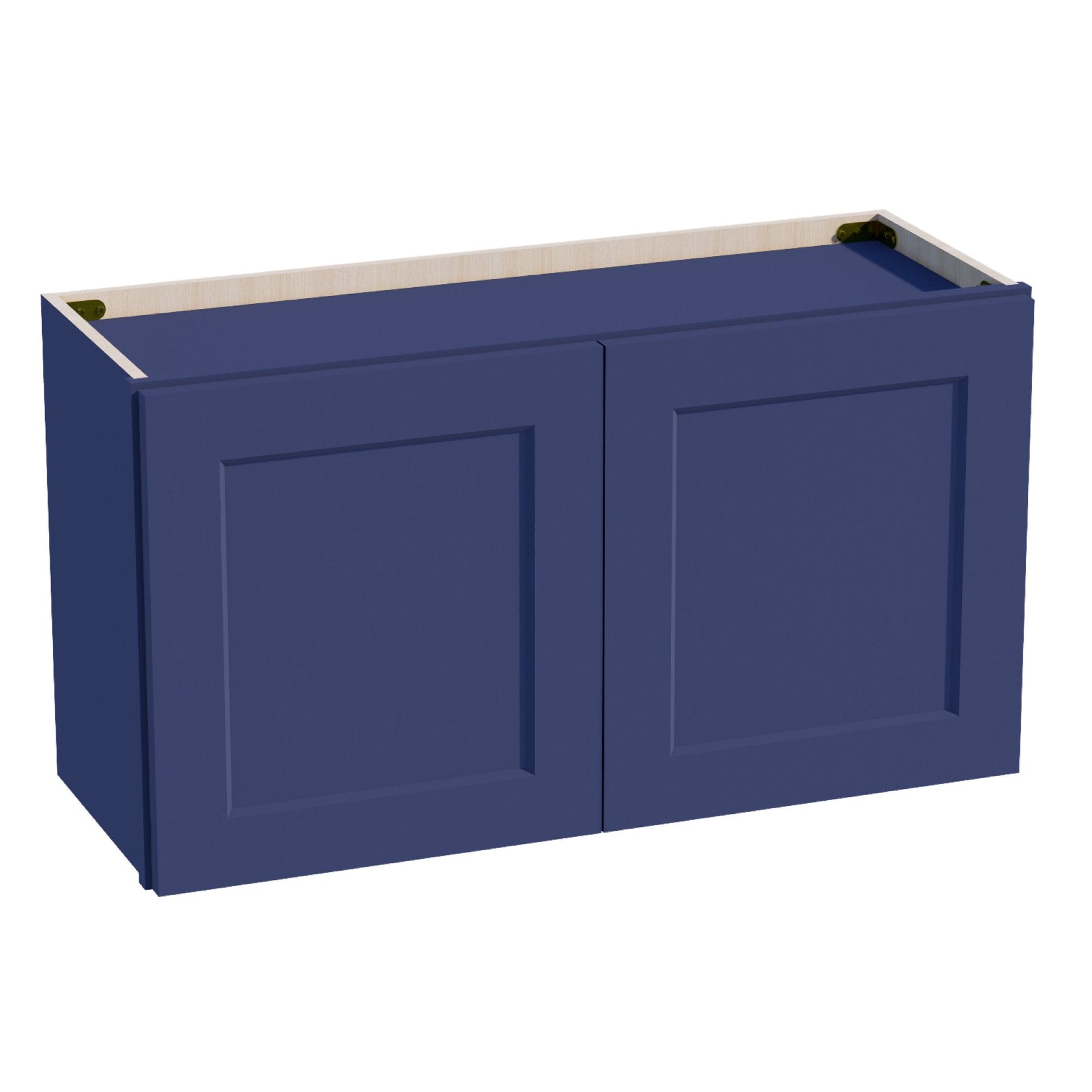 W3318-SB  Wall Cabinet 2 Doors & 2 Shelves - Shaker Style - Blue   33"W x 18"H x 12"D