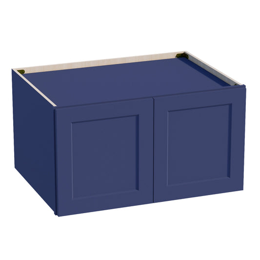 W331824-SB  Wall Cabinet 2 Doors & 2 Shelves - Shaker Style - Blue   33"W x 18"H x 24"D