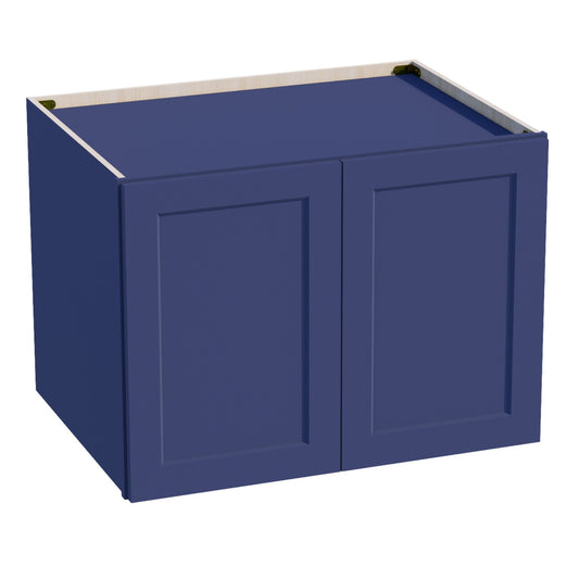 W332424-SB  Wall Cabinet 2 Doors & 2 Shelves - Shaker Style - Blue   33"W x 24"H x 24"D