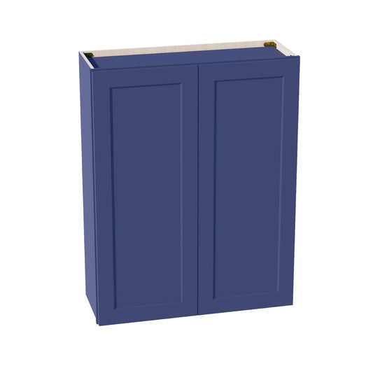 W3342-SB  Wall Cabinet 2 Doors & 2 Shelves - Shaker Style - Blue   33"W x 42"H x 12"D