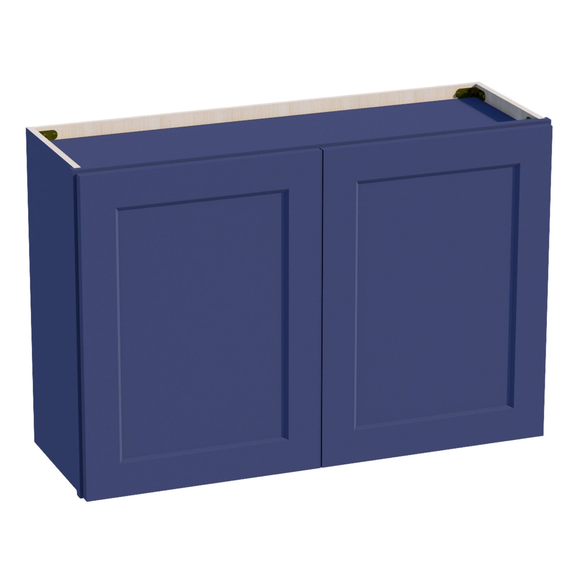 W3624-SB  Wall Cabinet 2 Doors & 2 Shelves - Shaker Style - Blue   36"W x 21"H x 12"D