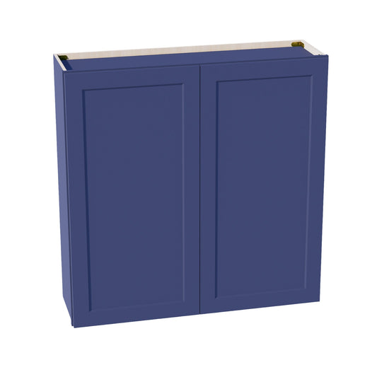 W4242-SB:  Shaker Blue 42"W x 42"H 2 Doors & 3 Shelves Standard Wall Cabinet