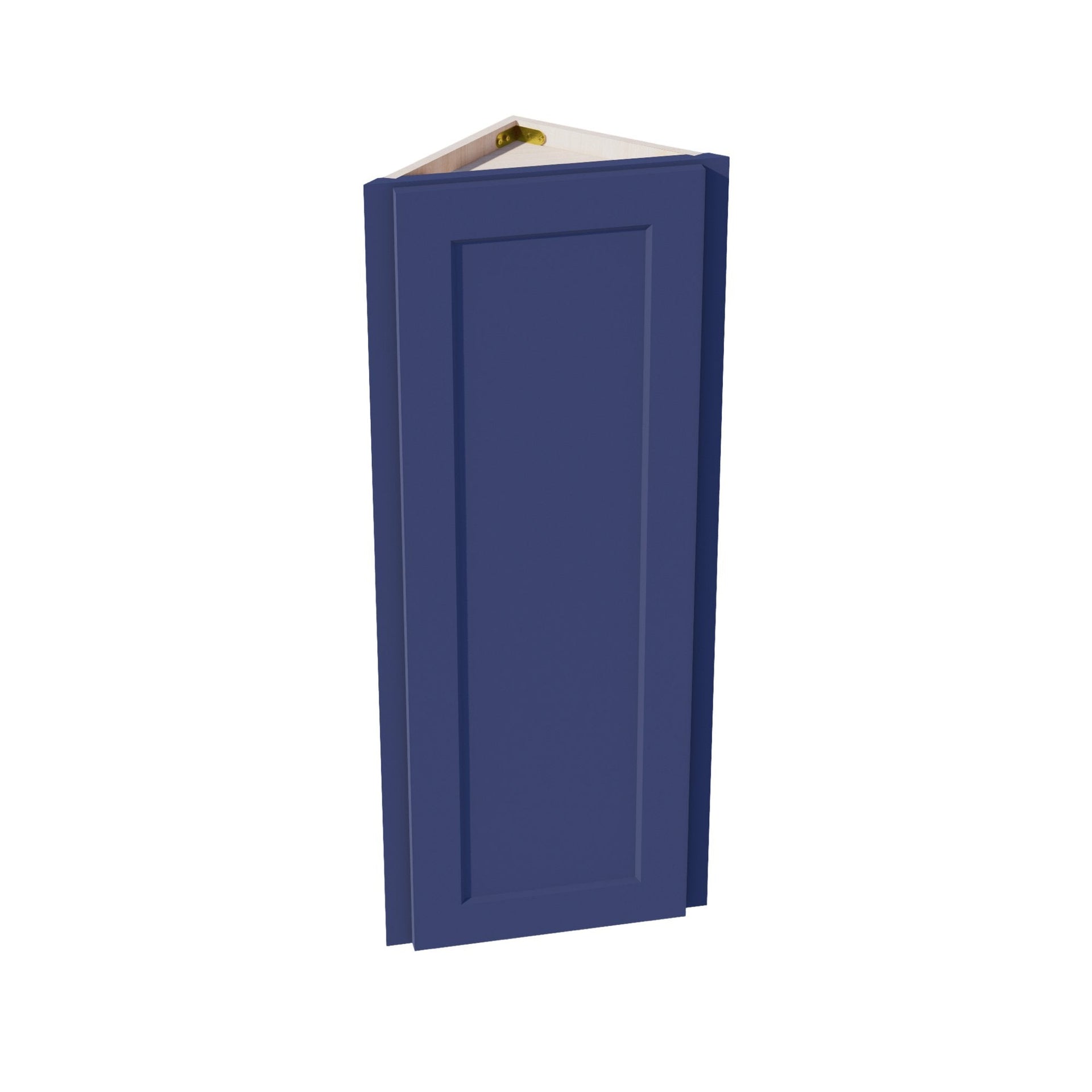 WAE1242-SB:  Shaker Blue 12"W x 42"H x 12"D 1 Door & 3 Shelves Wall Angle End Cabinet