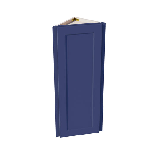 WAE1242-SB:  Shaker Blue 12"W x 42"H x 12"D 1 Door & 3 Shelves Wall Angle End Cabinet