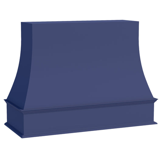 WRH4836-SB  Wood Wall Mounted Range Hood - Shaker Style - Blue   48"W x 36"H x 20-1/2"D