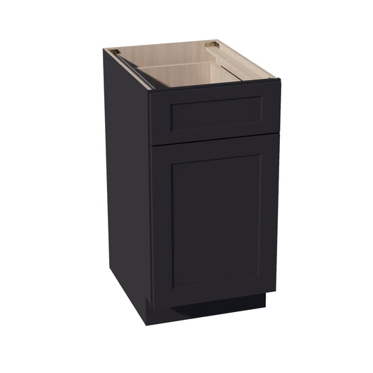 B18TR-SBK  Base cabinet - Shaker Style - Black   18"W x 34-1/2"H x 24"D