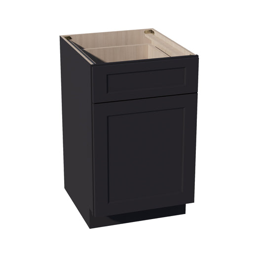B21-SBK  Base cabinet - Shaker Style - Black   21"W x 34-1/2"H x 24"D