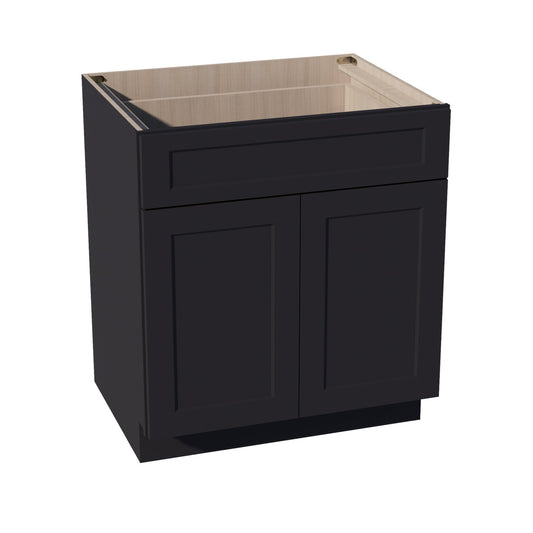 B30-SBK  Base cabinet - Shaker Style - Black   30"W x 34-1/2"H x 24"D