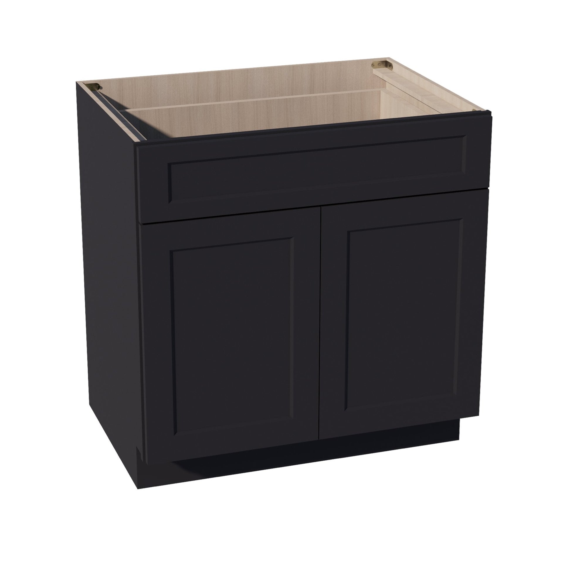 B33-SBK  Base cabinet - Shaker Style - Black   33"W x 34-1/2"H x 24"D