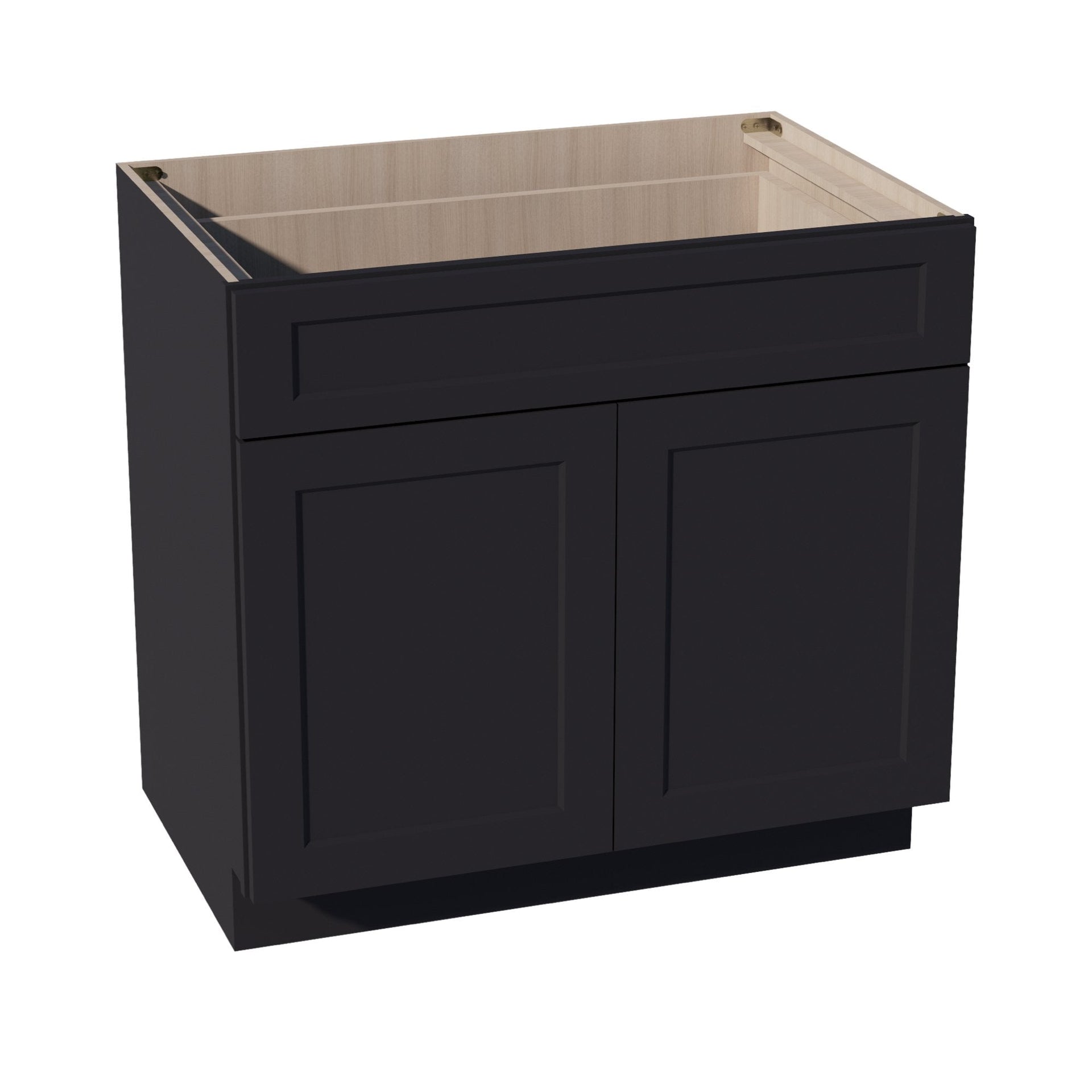 B36-SBK  Base cabinet - Shaker Style - Black   36"W x 34-1/2"H x 24"D