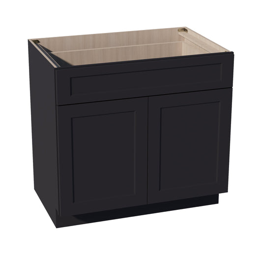 B36-SBK  Base cabinet - Shaker Style - Black   36"W x 34-1/2"H x 24"D