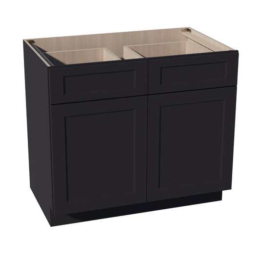 B39-SBK  Base cabinet - Shaker Style - Black   39"W x 34-1/2"H x 24"D