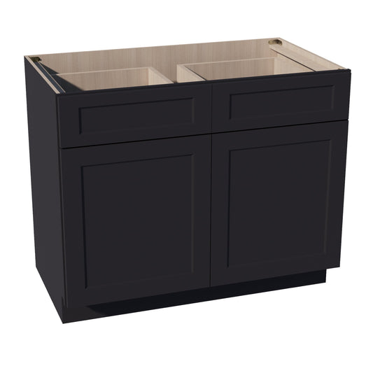 B42-SBK  Base cabinet - Shaker Style - Black   42"W x 34-1/2"H x 24"D