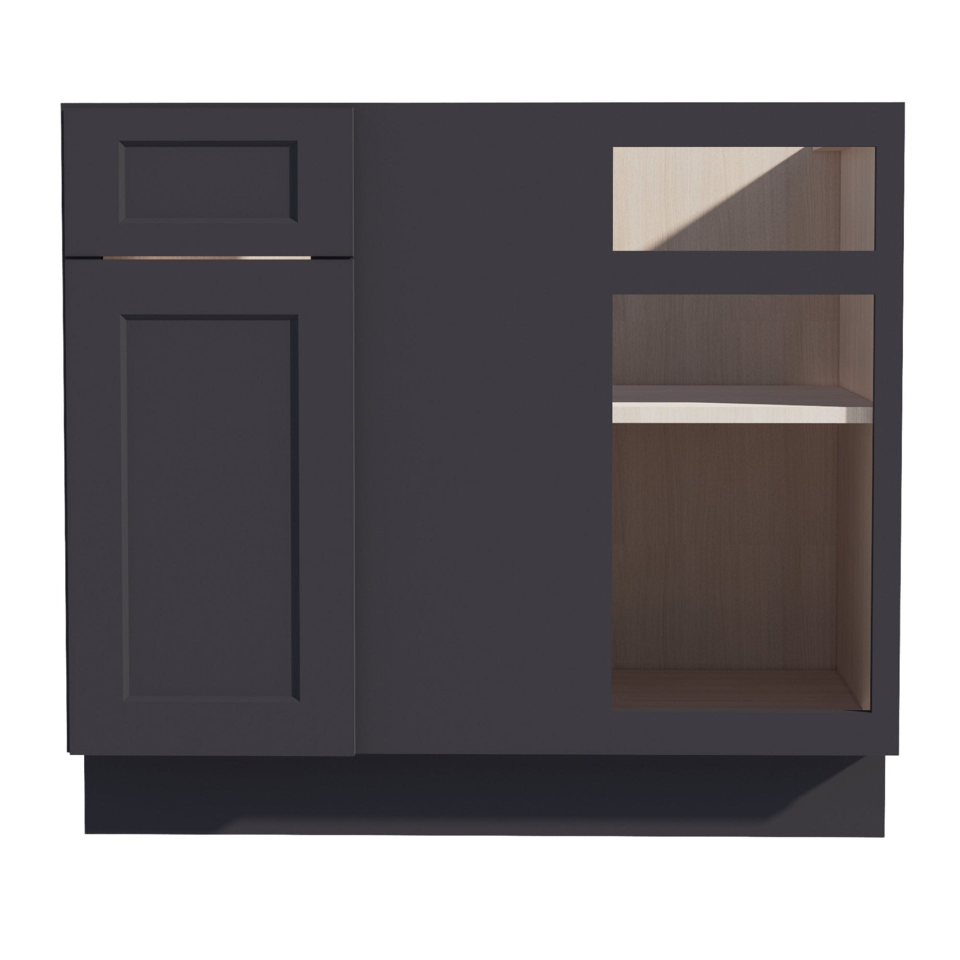 BBC39/42-SBK  Base cabinet Blind Corner - Shaker Style - Black   39"W x 34-1/2"H x 24"D