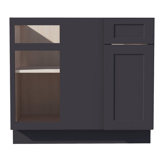 BBC39/42-SBK  Base cabinet Blind Corner - Shaker Style - Black   39"W x 34-1/2"H x 24"D