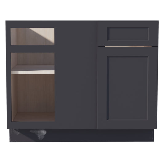 BBC42/45-SBK  Base cabinet Blind Corner - Shaker Style - Black   42"W x 34-1/2"H x 24"D