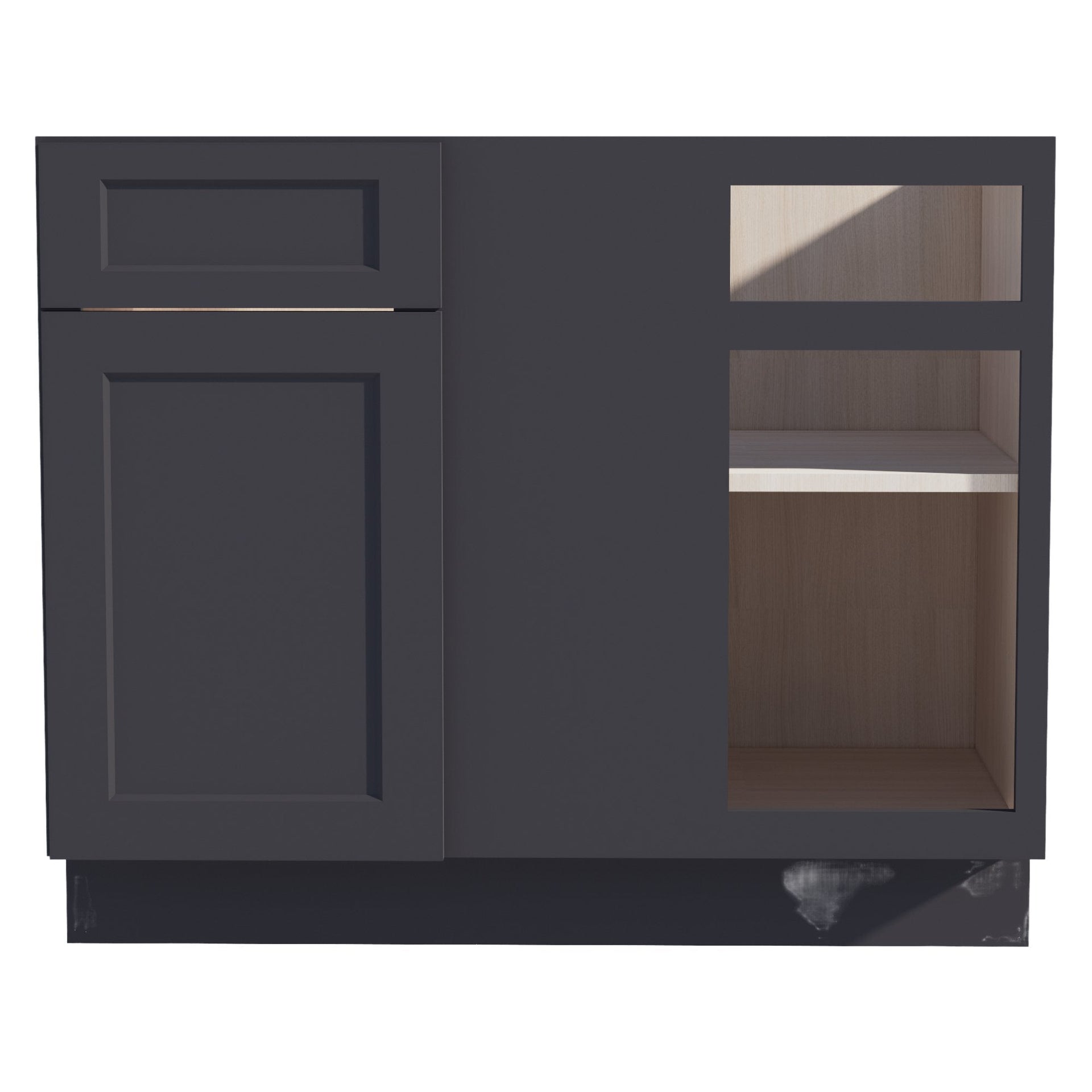 BBC42/45-SBK  Base cabinet Blind Corner - Shaker Style - Black   42"W x 34-1/2"H x 24"D