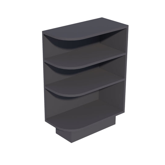 BES12R-SBK  Base cabinet 4 Sheleves End Corner Cabinet Right - Shaker Style - Black   12"W x 34-1/2"H x 24"D