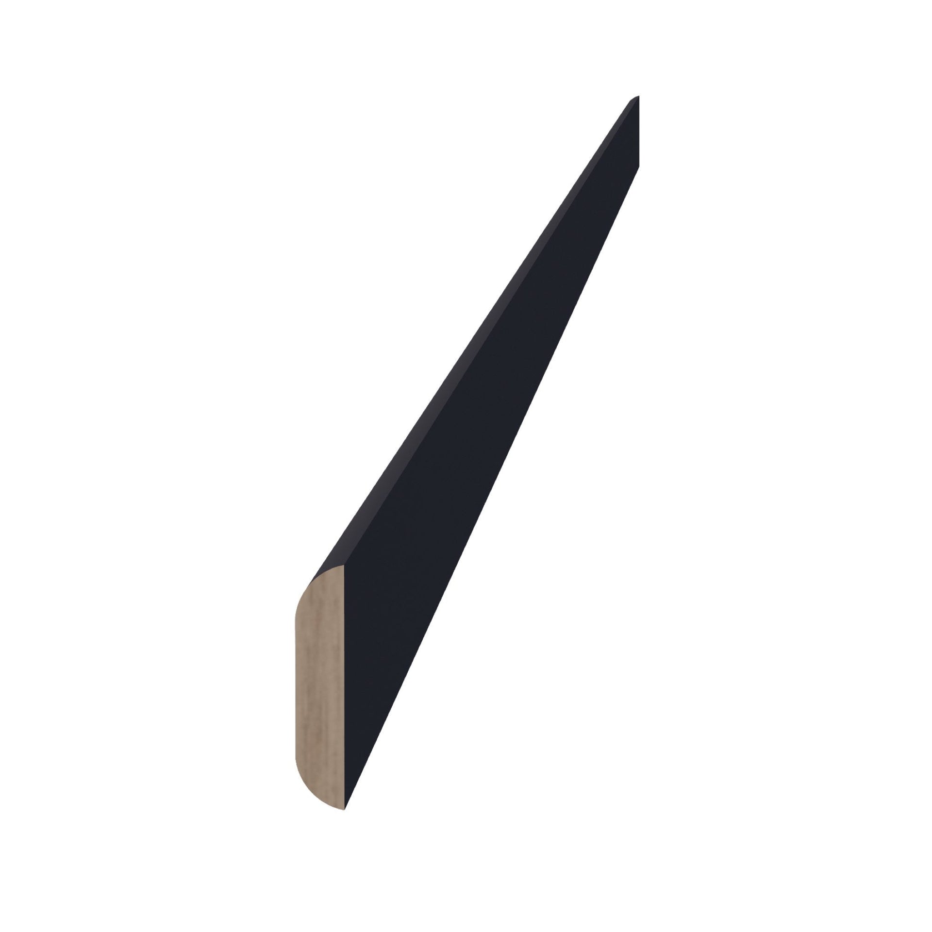 BM1-1/4-SBK  Batten Molding - Shaker Style - Black   96"W x 1-1/4" x 1/4"D